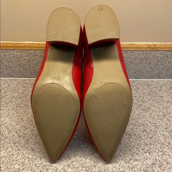 Sugar Nightlife Bold Red Ankle Booties - Picture 5 of 8